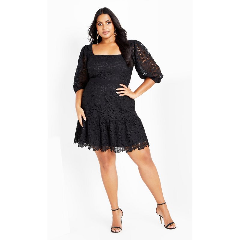 Women's Plus Size Priscilla Lace Dress - black | CITY CHIC, 2 of 7