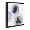 Stupell Industries Golden Rings and Circles Abstraction Floating Frame Canvas Art, Black, 25" x 25" - 2 of 4