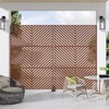 SpassWay 72"H 47"W Outdoor Metal Garden Trellis Privacy Screen Lattice Panel Indoor Room Divider - 2 of 4