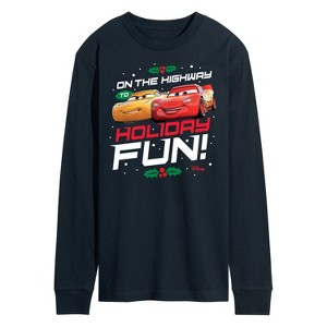 Men's - Disney - On The Highway To Holiday Fun Long Sleeve Graphic T-Shirt - 1 of 4