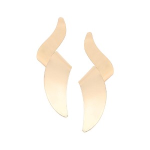 SOHI Women's California Gold Swirl Drop Earrings - 1 of 4