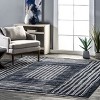 Nuloom Fatimah Striped 5x8 Indoor Area Rug for Living Room Bedroom Dining Room Kitchen, Grey/Ivory - 2 of 4