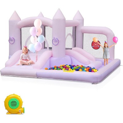 Karl Home Inflatable Bounce House For Kids Castle Children Bouncer With Widen Slide