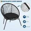 3-Piece Acapulco Patio Set – All-Weather Woven Chairs & Tempered Glass Table for Balcony/Deck - 4 of 4
