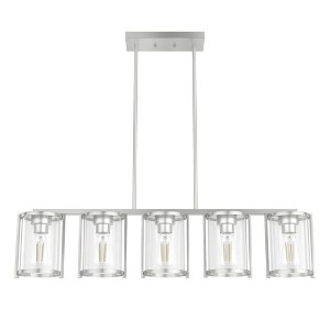 Hunter 39" Astwood Ceiling Light Brushed Nickel Modern Chandelier with 5 Bulbs for Indoor Use - 1 of 1