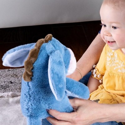 Disney Baby Blue Eeyore Plush Toy with Sound, 9 Inches