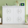 Full/Queen Size Murphy Bed Wall Bed, White/Gray-ModernLuxe - 2 of 4