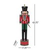 Iron Nutcracker Statue, Classic Christmas Soldier Holiday Decor for Indoor or Outdoor, Durable Festive Porch Display-3irtyhousy - 4 of 4