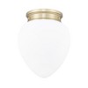 Gideon 1-Light Flush Mount Ceiling Light - Vintage Schoolhouse Glass, Dimmable, Damp Rated - 2 of 4