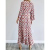 Women's Printed Long Sleeve Loose Duster - DAVI & DANI - 3 of 4