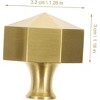 attop Solid Brass Knobs Beautiful Brushed Gold Kitchen Cabinet Knobs Contemporary Euro Style Dresser Drawer Knob Handles (8Pack Diameter:0.94"(24mm) - 2 of 4