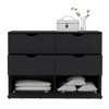 PAGED Drawers Double Dresser Modern Chest of Drawers with 2 Pull Down Cabinets for Living Room, Hallway - 4 of 4