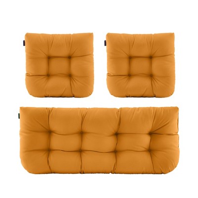 Outdoor Chair Cushions,3 Piece Loveseat Outdoor Cushions Set,Tufted/Wicker Patio Cushion for Patio Furniture All Weather,44"x19"x5"