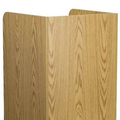 Oak Laminate Wood Tray Top Trash Receptacle