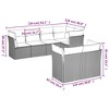 vidaXL 7 Piece Patio Sofa Set with Cushions Black and Blue Poly Rattan - 3 of 4