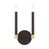Livex Lighting Karlstad 2 - Light Wall Light in  Bronze/Satin Brass - 2 of 4