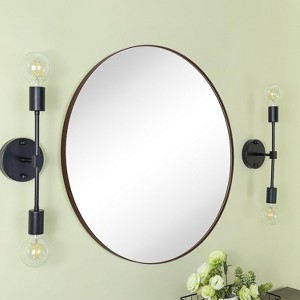 TEHOME Yolanta Circular Round Stainless Steel Framed Wall Mounted Bathroom Vanity Mirror - 1 of 4