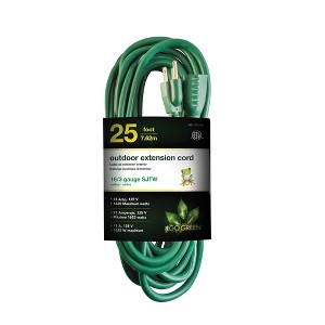 GoGreen Power (GG-13725GN) 16/3 SJTW Outdoor Extension Cord, Lighted End, Green - 1 of 1