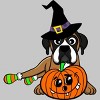 Men's Design By Humans Halloween Boxer Dog By TreeHouses T-Shirt - 2 of 4