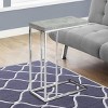 FONTOI End Tables C Shaped, Space Saving, Side Table for Living Room Bedroom, Modern Laminate with Metal Frame, Gray, 26"*13"*5" - 3 of 4