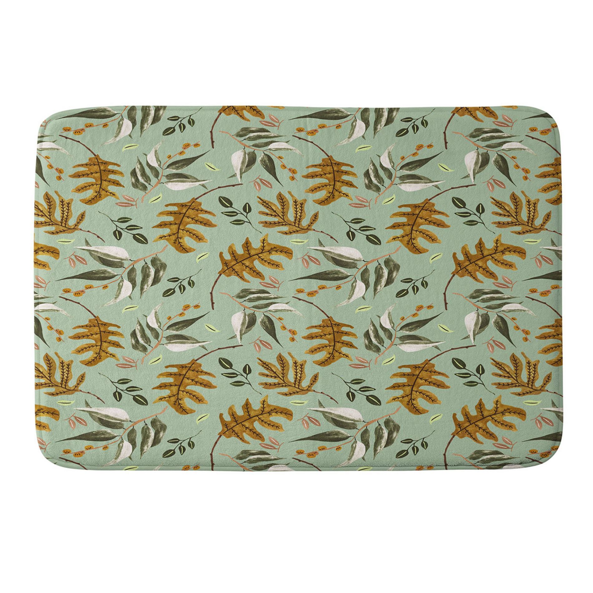 Deny Designs Marta Barragan Camarasa Fall of Fall Leaves Memory Foam Bath Mat