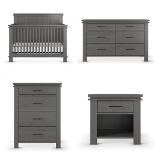 Child Craft Denman Crib, Dresser, Chest, and Nightstand 4-Piece Nursery Set, Grows with Your Baby - 1 of 4