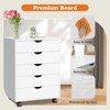 Kumasinova Mobile File Cabinet,Modern Filing Cabinet with 5/7 Drawers,Storage Cabinet Dressers with Wheels for Office & Home,Bedroom - 3 of 4