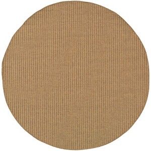 Captiv8e Designs Kokomo Textured Woven Striped Brown/Light Brown Indoor/Outdoor Rug - 1 of 1