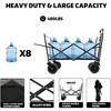HTUTWOO Collapsible Wagon Cart with Canopy, 7" All-Terrain Wheels, Duty 480 lbs, Large Capacity for Camping, Shopping, Sports, and Garden Use - 4 of 4