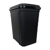 LunaLulinlk Black 7.6 Gallon Kitchen Trash Can, Plastic Touch Top Lid Trash Can - 3 of 4
