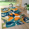 World Rug Gallery Modern Floral Indoor/Outdoor Area Rug - 2 of 4