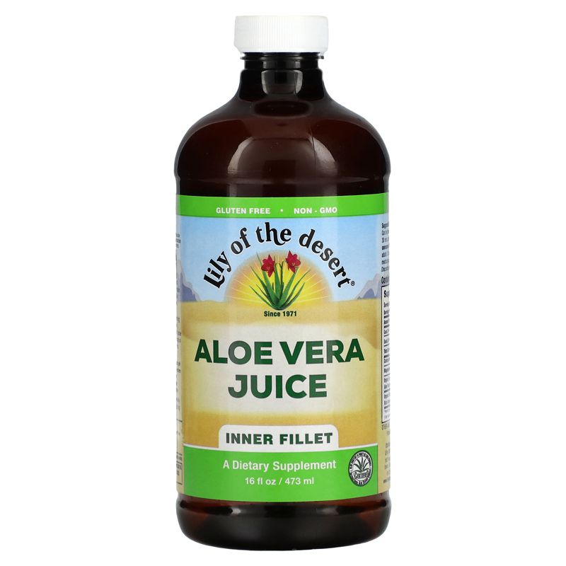 Lily of the Desert Aloe Vera Juice, Inner Fillet, 16 fl oz (473 ml), 1 of 3