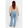 Women's Plus Size Amelila Pleat Bodysuit - latte | CITY CHIC - 4 of 4