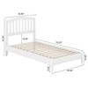 AFI Furnishings Quincy Twin Solid Wood Low Profile Platform Bed, White - 2 of 4