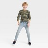 Boys' Long Sleeve Camo Print T-Shirt - Cat & Jack™ Olive Green - image 3 of 3