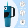Sesame Street Cookie Monster 40 Oz Blue Stainless Steel Tumbler with Handle - 2 of 4