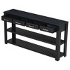 LOVMOR U_Style Stylish Entryway Console Table with 4 Drawers and 2 Shelves, Suitable for Entryways, Living Rooms. - 4 of 4