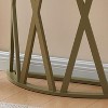Kings Brand Furniture Vienna Half Moon Wood Console Table for Entryway, Accent Sofa Table X-Motifs Design for Living Room, Hallway, Foyer, Entrance - 4 of 4