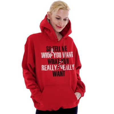 Xmas Tell Me What You Really Want Hoodie Sweatshirt Women Brisco Brands