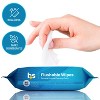 HealthSmart 60 Count Flushable Wipes, Gentle on Sensitive Skin, Easily Disintegrates, Alcohol-Free Wipes for Adults or Babies, FSA & HSA Eligible - 3 of 4