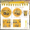 Hachikiko 132 Pcs Construction Birthday Party Supplies,Construction Disposable Tableware Set Dump Truck Party Table Decorations,9'' and 7'' Plates... - 2 of 4