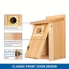 Racxily 2pcs Pine Bird Houses with Copper Guard - Outdoor Nesting Boxes for Small Birds, Durable Wood, Easy Assembly, Simple Style - 3 of 4