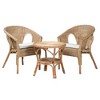 Baxton Studio Abbey Modern Bohemian Natural Brown Antique Rattan 3-Piece Living Room Set - 2 of 4