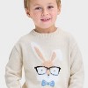 Toddler Boys' Bunny Sweater - Cat & Jack™ Oatmeal - 2 of 4