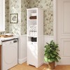 64" Tall Bathroom Storage Cabinet for Small Space, Floor Standing Cabinet for Living Room Bathroom Home Office Kitchen - 3 of 4