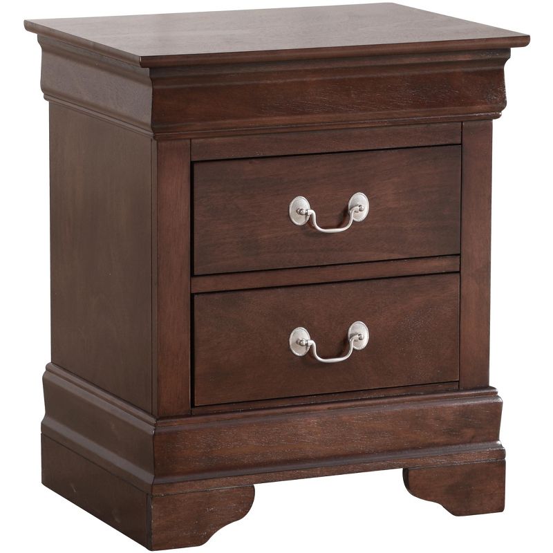 Passion Furniture Louis Philippe 2-Drawer Nightstand (24 in. H X 21 in. W X 16 in. D), 2 of 6