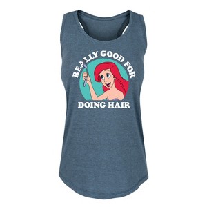 Women's - Disney Princess - Ariel Good For Doing Hair Graphic Racerback Tank - 1 of 4
