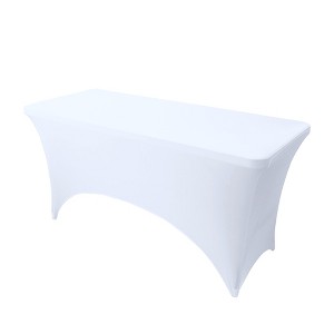 Unique Bargains Spandex Washable Wrinkle Resistant Stretch Rectangle Table Cover 1 Pcs - 1 of 4