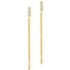 SHINE by Sterling Forever Chelsea CZ Chain Drop Stud Earrings - 4 of 4