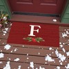 Personalization Mall Nostalgic Noel Burgundy Doormat, 18 x 27 - 3 of 4